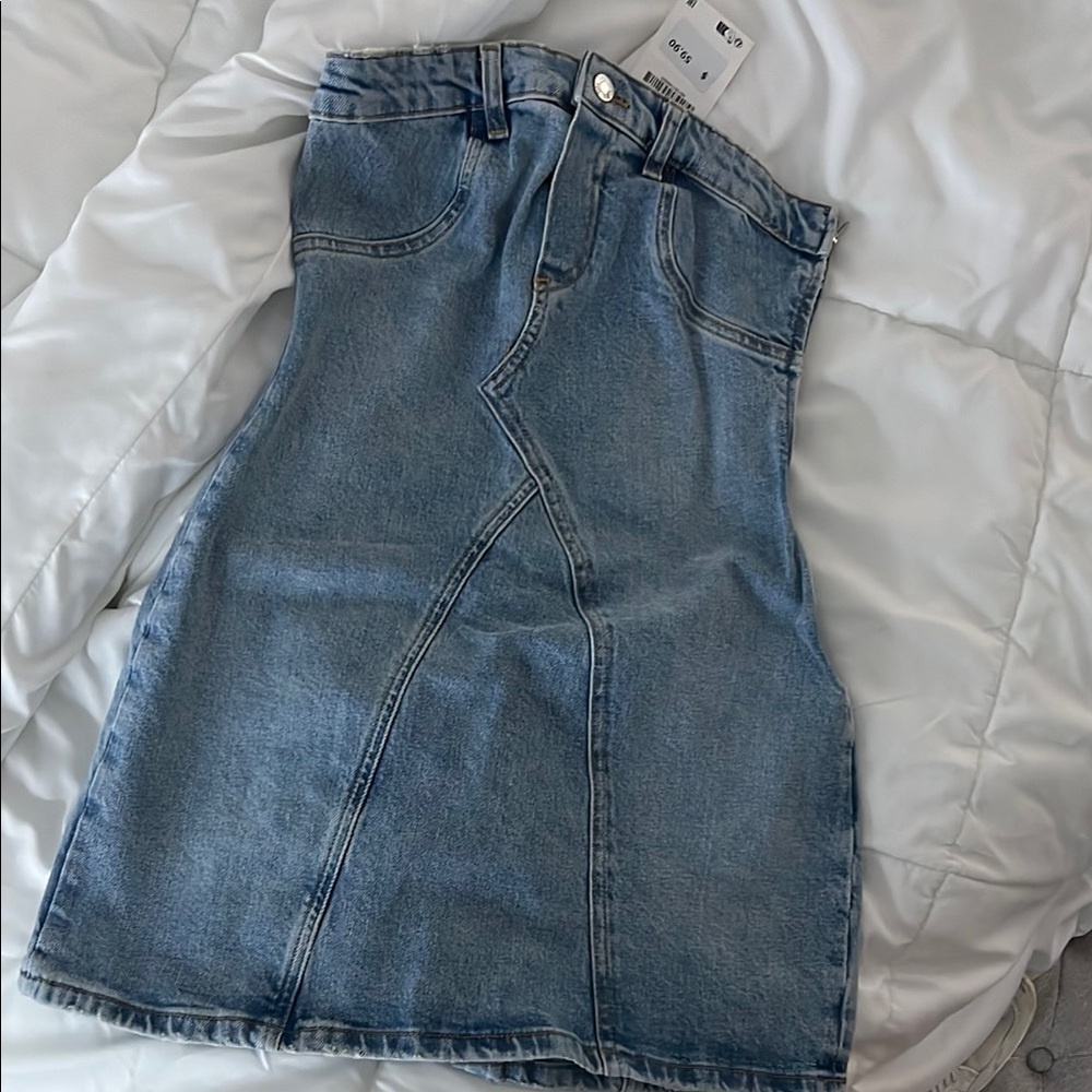Zara Blue Denim Skirt